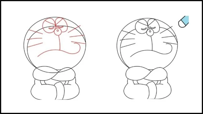 Cách vẽ Doraemon đơn giản, đẹp, chi tiết từng bước dễ dạy cho bé