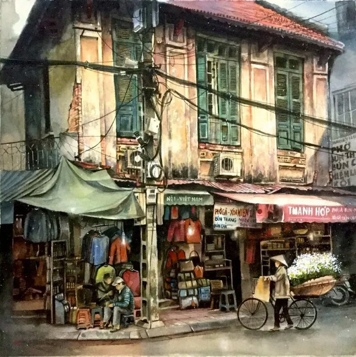 101 mẫu tranh phong cảnh đường phố đẹp nhất, chất lượng cao, tải miễn phí