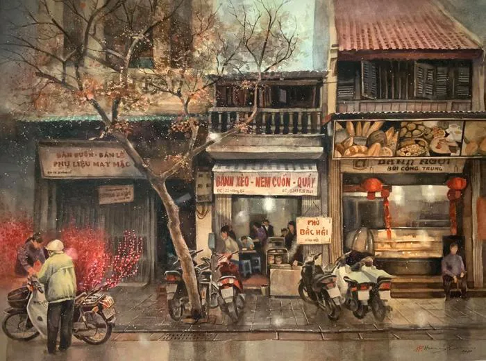 Chút tình gửi Phố' – bộ tranh Hà Nội nồng nàn và cảm xúc từ họa sĩ người  Sài Gòn Phong Hoàng – RGB