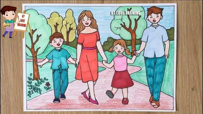 Khai thác vẻ đẹp cuộc sống trong thực hành mĩ thuật | Đề tài gia đình