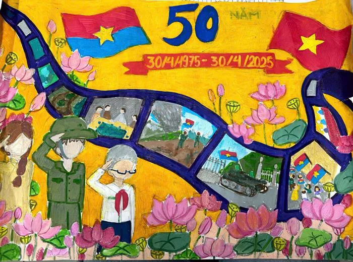 50 năm Ngày Giải phóng miền Nam, thống nhất đất nước qua góc nhìn nghệ  thuật của học sinh
