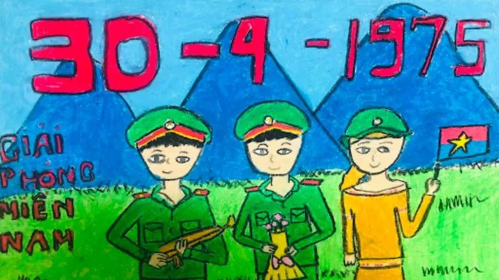 Vẽ tranh giải phóng miền Nam, tái hiện khoảnh khắc lịch sử hào hùng