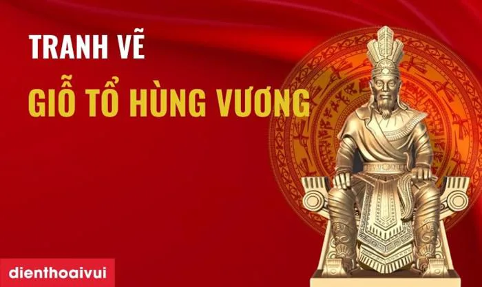 Tranh vẽ Giỗ Tổ Hùng Vương đơn giản, đẹp nhất 2026