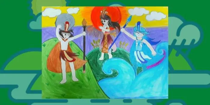 Tham khảo một số tranh vẽ Giỗ Tổ Hùng Vương​