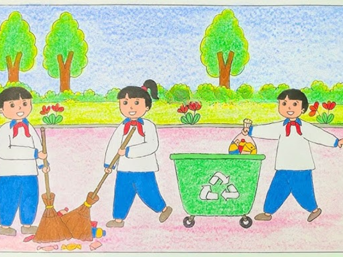 Tranh vẽ hoạt động vì cộng đồng đẹp, ý nghĩa và sáng tạo 2026