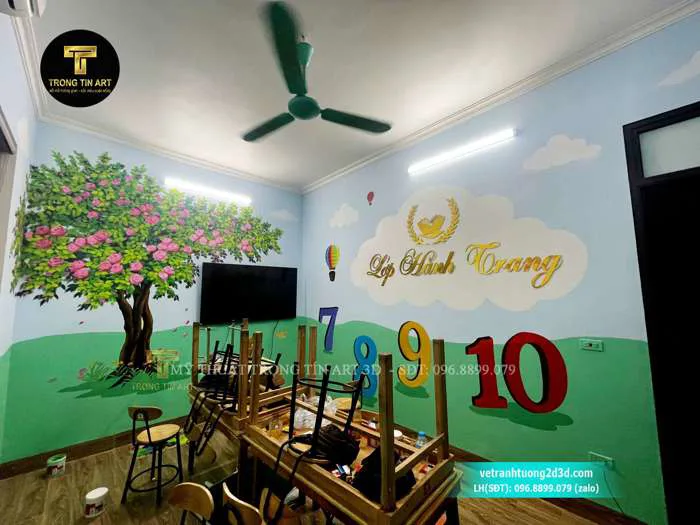 Vẽ Tranh Trang Trí Lớp Học - Vẽ Tranh Tường Lớp Học Cho Bé