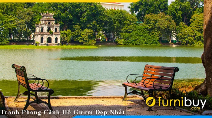 89+ bức tranh phong cảnh hồ Gươm đẹp lung linh nhất 2021