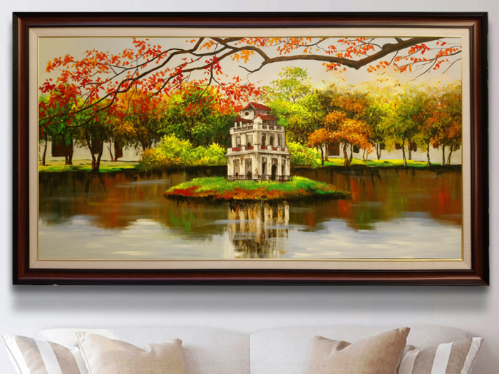 Top 99+ Mẫu tranh vẽ hồ Gươm đơn giản thu hút mọi ánh nhìn