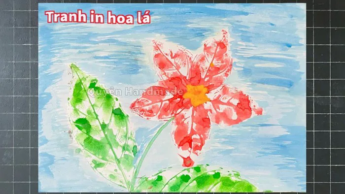 Tranh in hoa lá lớp 6 | Cách làm tranh in hoa lá đơn giản | Vẽ tranh in hoa  lá bằng màu nước