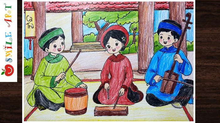 Nghệ thuật truyền thống - Vẽ tranh hát ca trù | Mĩ thuật lớp 8, bài 3 Smile art #smileart Nghệ thuật truyền thống - Vẽ tranh hát ca trù | Mĩ thuật lớp 8, bài 3 Smile art #smileart