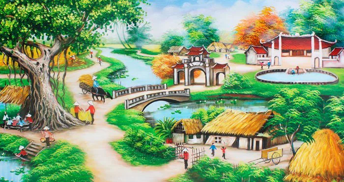 Nét đẹp của tranh phong cảnh làng quê, tranh tĩnh vật Nét đẹp của tranh phong cảnh làng quê, tranh tĩnh vật