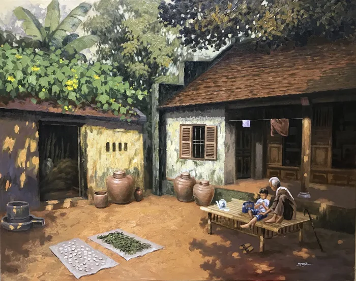 Tuổi thơ quay về với bộ tranh làng quê của chàng họa sĩ trẻ