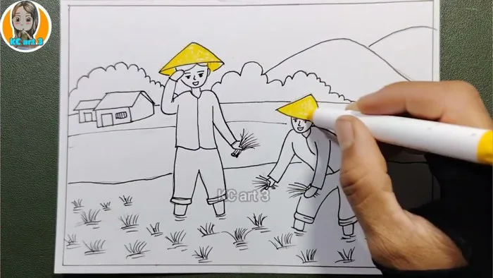 Vẻ đẹp của người lao động trong sáng tạo mĩ thuật lớp 8 - vẽ những việc làm  bình dị mà cao quý