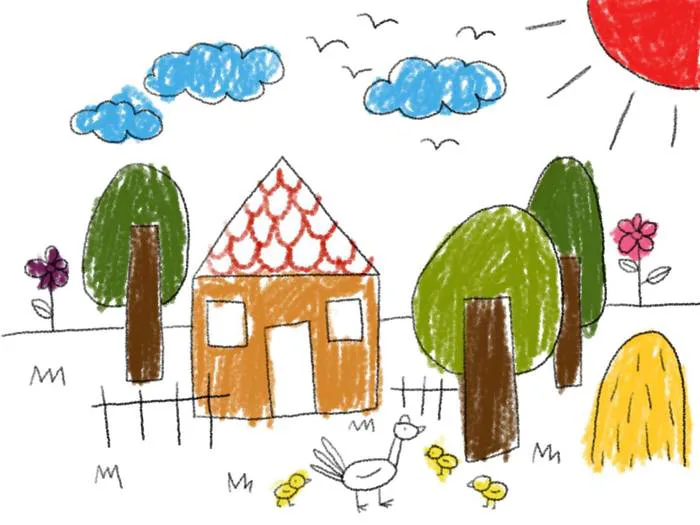 Từ bức tranh “điển hình” thời thơ ấu… – Trường Mầm non Thế giới Mặt trời –  Little Em's
