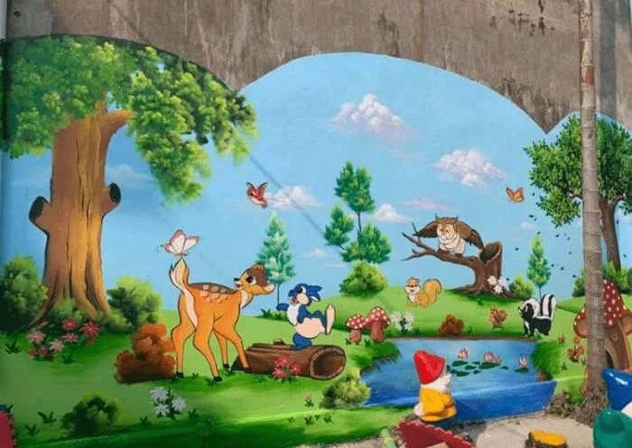 vẽ tranh tường cho trẻ em - Đội ngũ vẽ tranh chuyên nghiệp