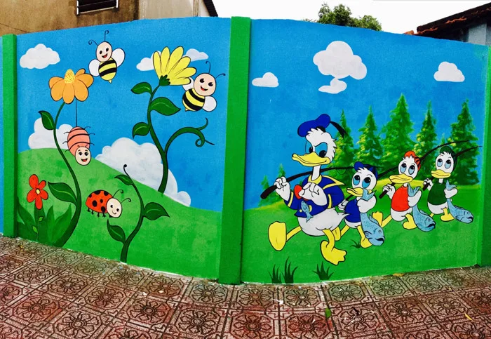 VẼ TRANH TRƯỜNG MẦM NON BÌNH DƯƠNG | VẼ TRANH TƯỜNG - GALLERY ANH CƯƠNG