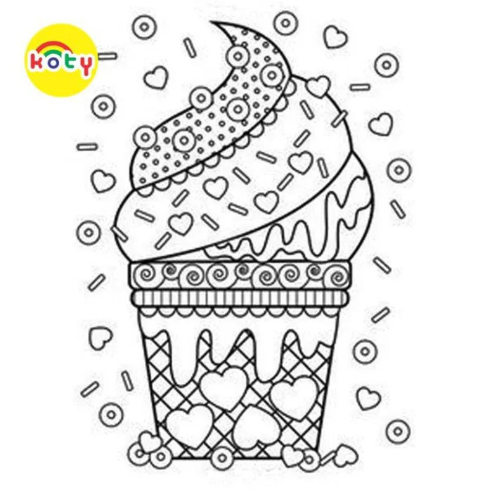 Bộ Tranh tô màu, màu nước chủ đề ĐỒ ĂN cho bé tập sáng tạo -  Vetranhtomau.com