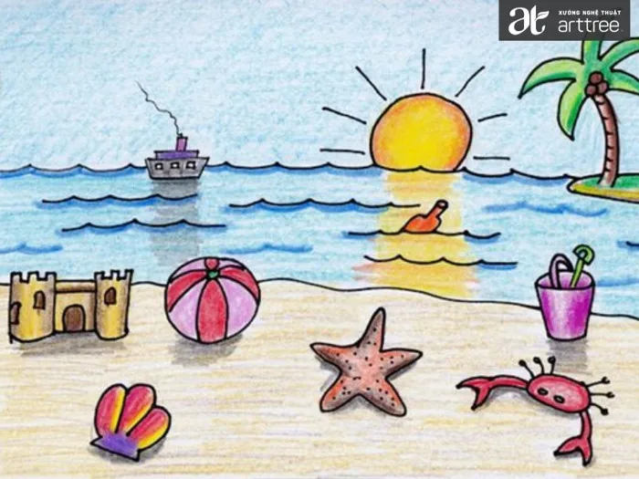 21+ Đề tài tranh vẽ phong cảnh mùa hè đẹp nhất cho học sinh - Xưởng Nghệ  Thuật ART TREE
