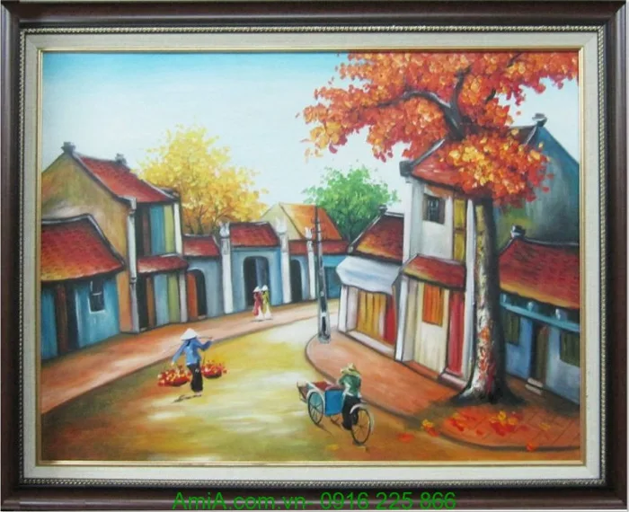8 mẫu tranh vẽ phong cảnh Hà Nội được yêu thích