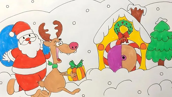 Hướng dẫn 4 cách vẽ tranh Noel đơn giản, đẹp nhất