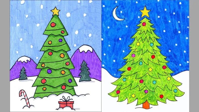 Cách vẽ tranh Noel đẹp, đơn giản - Gợi ý 50+ ý tưởng tranh mẫu cho bé