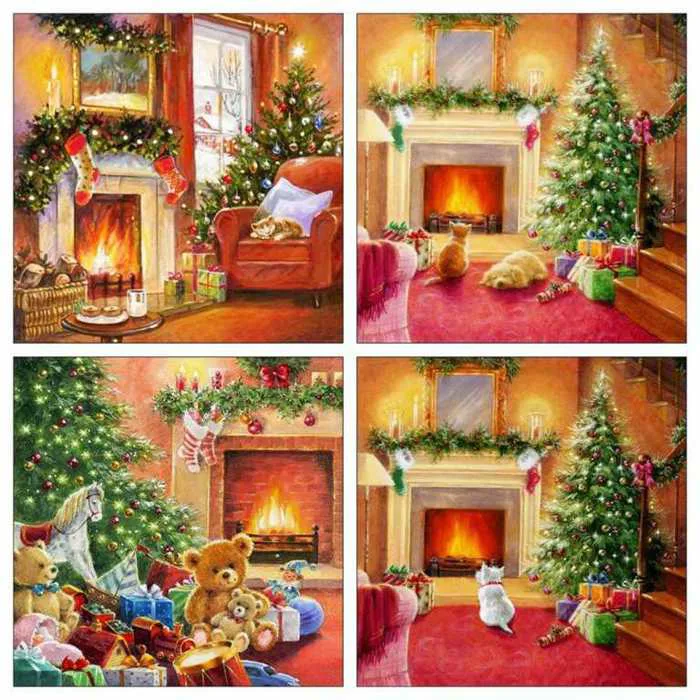 Vẽ Tranh Tường Giáng Sinh – Vẽ Tranh Tường Trang Trí Noel - Nhà Đẹp DHB