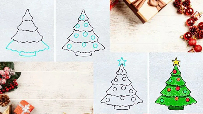 Hướng dẫn cách vẽ tranh Giáng sinh Noel đẹp và đơn giản