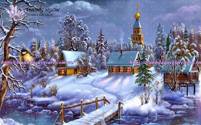 Dịch vụ Vẽ Tranh Tường Trang Trí Noel, giáng sinh giảm ngay 50k/m2 - Tranh  Đá Quý Vương Ngôn