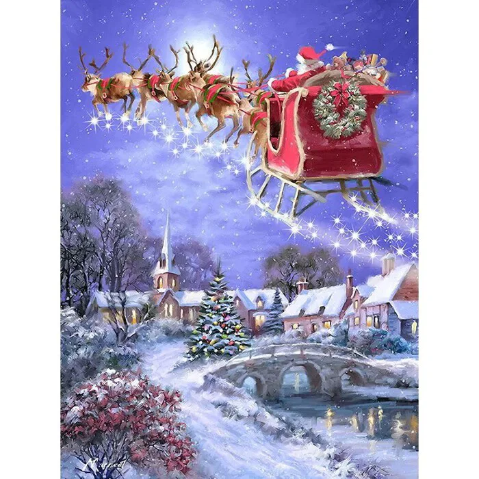 Tham khảo những bức tranh Noel ấn tượng, đẹp nhất năm 2022