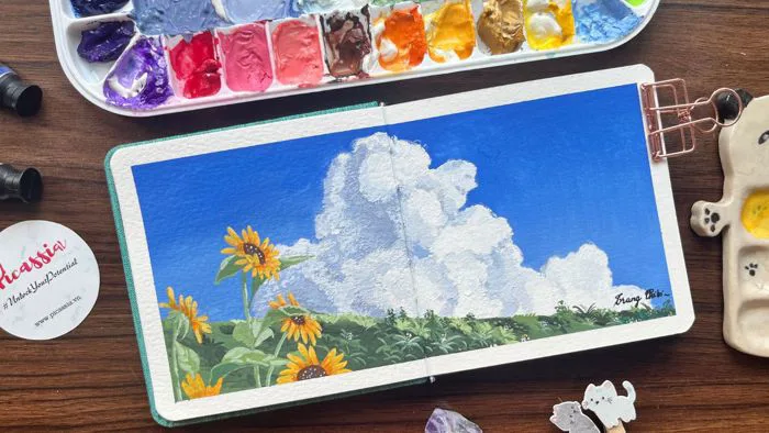 Khoá học Vẽ tranh Phong cảnh Màu Gouache - Picassia