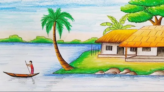 Chia sẻ 4+ bước cơ bản dạy bé vẽ tranh phong cảnh đơn giản