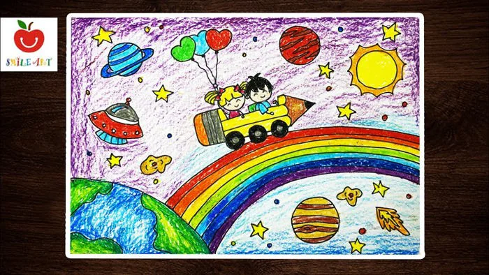 Vẽ ý tưởng sáng tạo| vẽ ô tô sáng tạo | vẽ ô tô mơ ước | vẽ các hành tinh  #smileart