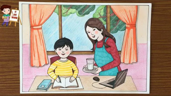 Sáng tạo mĩ thuật với hình ảnh trong cuộc sống | Vẽ cuộc sống thường ngày  của em | Vẽ tranh học tập