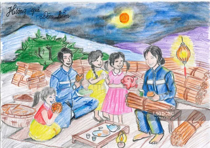 Con đoàn viên thỏa sức sáng tạo qua cuộc thi vẽ tranh Trung thu
