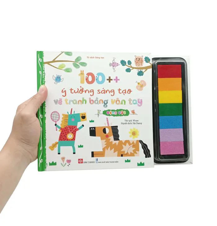 Sách 100++ Ý Tưởng Sáng Tạo Vẽ Tranh Bằng Vân Tay - Động Vật - FAHASA.COM