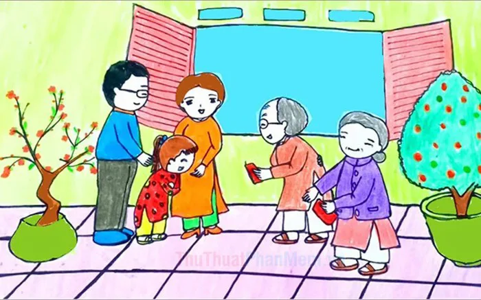 Bức tranh về hạnh phúc gia đình nhìn từ trái tim