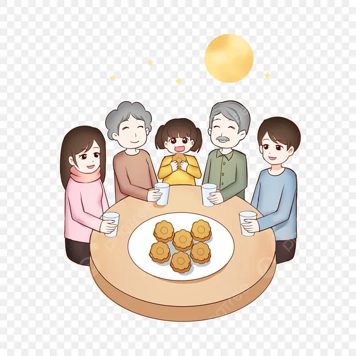 Hình ảnh Bữa Tối Sum Họp Gia đình PNG , Mặt Trăng, Gia đình, Lễ Hội Trung  Thu PNG miễn phí tải tập tin PSDComment và Vector