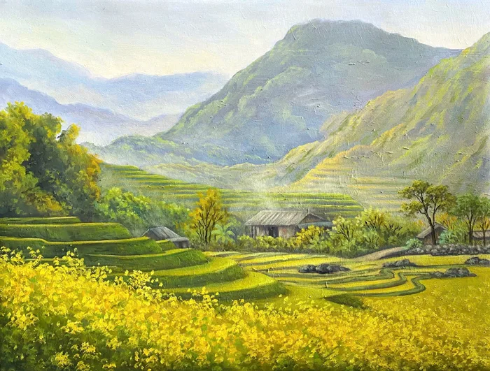 Chàng trai vẽ những bức tranh về phong cảnh yên bình y như thật Chàng trai vẽ những bức tranh về phong cảnh yên bình y như thật