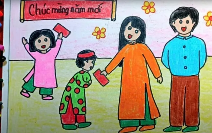 20+ ý tưởng mẫu vẽ tranh ngày Tết đẹp, đơn giản và ý nghĩa 2026