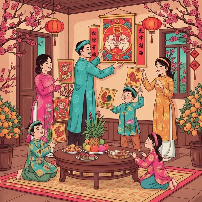 Họa sĩ Việt Nam và Tranh Tết: Vẻ Đẹp Bất Hủ Từ Làng Đông Hồ & Hàng Trố