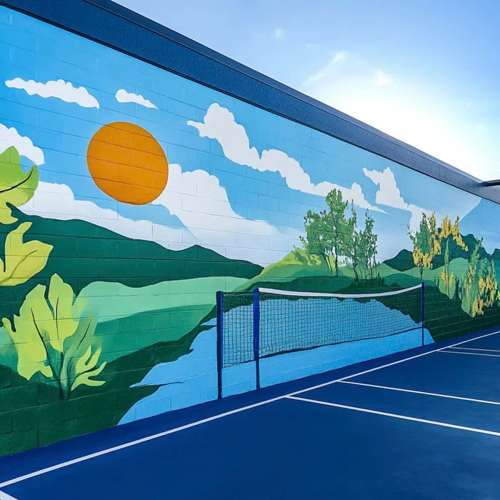 Vẽ Tranh Tường Sân Pickleball – Tạo Điểm Nhấn Nghệ Thuật Cho Sân Thể Thao  Của Bạn!