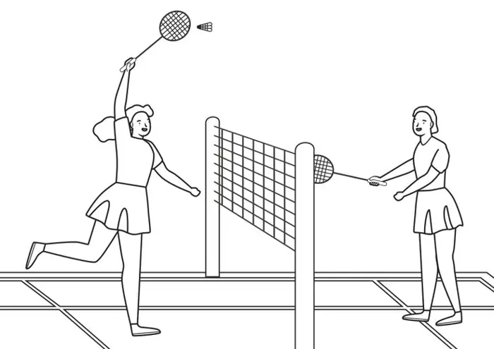 Cách vẽ tranh đánh cầu lông, vẽ tranh đánh cầu lông đơn giản - VỢT CẦU LÔNG  APACS – TENWAY