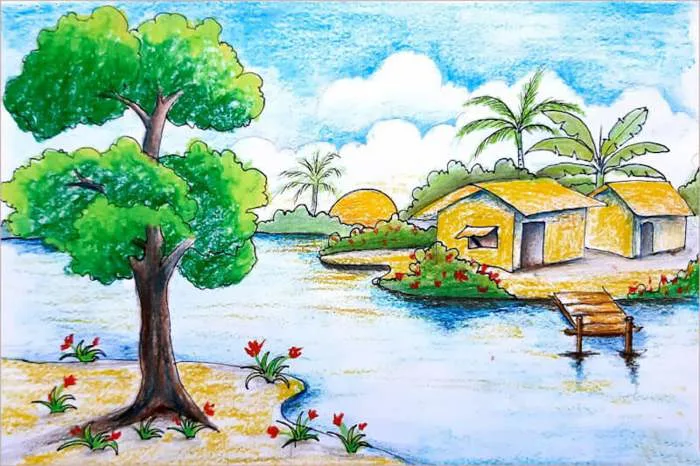 Top 100 mẫu vẽ tranh phong cảnh thiên nhiên đẹp được yêu thích - Vẽ tranh tường Hà Nội Top 100 mẫu vẽ tranh phong cảnh thiên nhiên đẹp được yêu thích - Vẽ tranh tường Hà Nội