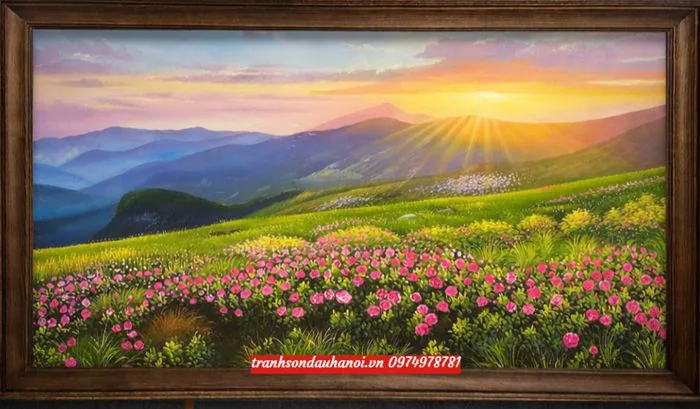 Tranh phong cảnh đẹp vẽ thiên nhiên SN117 - VN Tranh phong cảnh đẹp vẽ thiên nhiên SN117 - VN