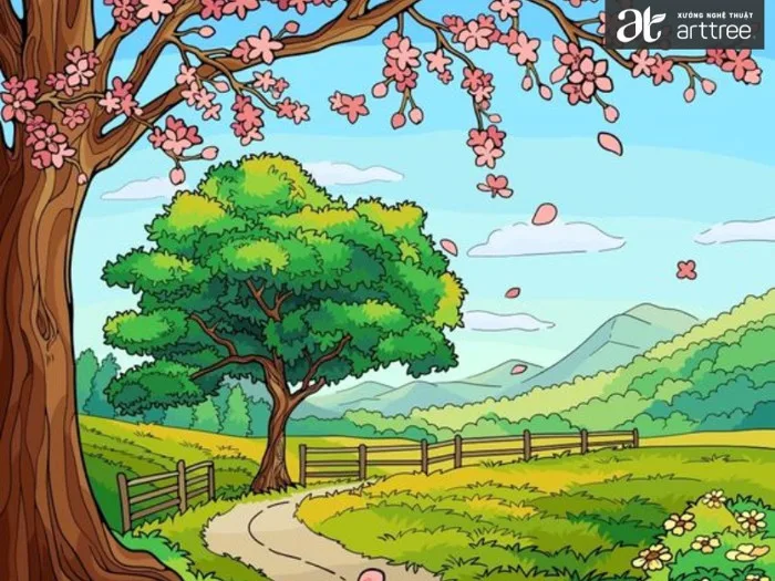 Top 100 mẫu vẽ tranh phong cảnh thiên nhiên đẹp được yêu thích - Vẽ tranh tường Hà Nội Top 100 mẫu vẽ tranh phong cảnh thiên nhiên đẹp được yêu thích - Vẽ tranh tường Hà Nội
