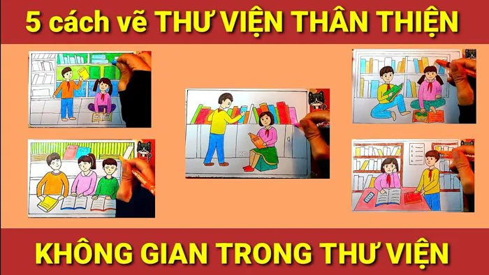 Không gian trong thư viện | 5 cách vẽ thư viện thân thiện | Draw the library | Mĩ thuật 4 | KCart3 Không gian trong thư viện | 5 cách vẽ thư viện thân thiện | Draw the library | Mĩ thuật 4 | KCart3