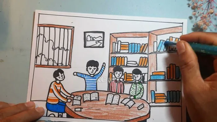 Không gian trong thư viện | vẽ thư viện thân thiện | Draw the library | Mĩ thuật 4 ctst | KCart Không gian trong thư viện | vẽ thư viện thân thiện | Draw the library | Mĩ thuật 4 ctst | KCart