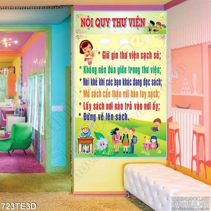 Tranh nội quy thư viện Tranh nội quy thư viện