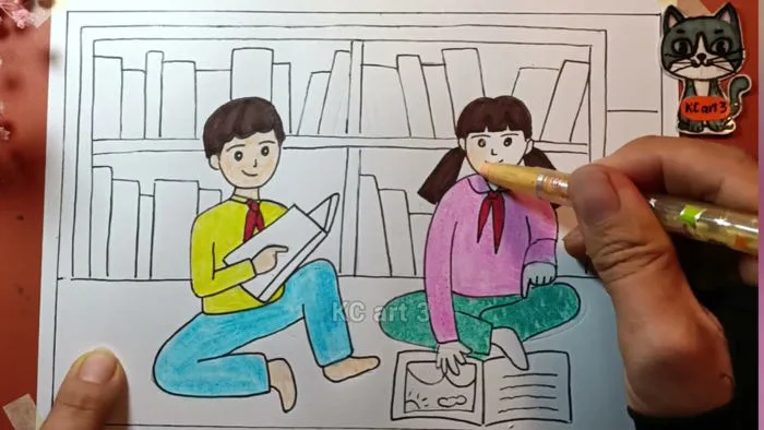 Không gian trong thư viện | vẽ thư viện thân thiện | Draw the library | Mĩ thuật 4 ctst | KCart3 Không gian trong thư viện | vẽ thư viện thân thiện | Draw the library | Mĩ thuật 4 ctst | KCart3