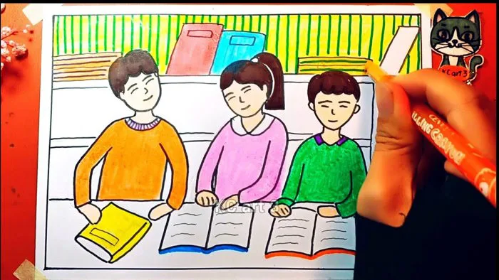 Không gian trong thư viện | vẽ thư viện thân thiện | Draw the library | Mĩ thuật 4 ctst | KCart3 Không gian trong thư viện | vẽ thư viện thân thiện | Draw the library | Mĩ thuật 4 ctst | KCart3